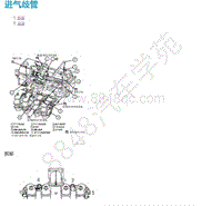 2015年郑州日产锐骐皮卡-02-发动机结构-04-ZG24发动机-4.05-进排气歧管