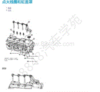 2015年郑州日产锐骐皮卡-02-发动机结构-04-ZG24发动机-4.07-点火线圈和缸盖罩