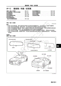 2017年一汽马自达CX-4车身 附件-09-12 窗玻璃 车窗 后视镜