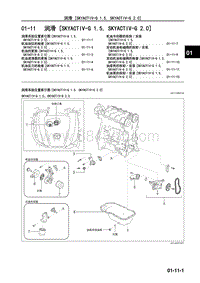 2017年长安马自达昂克赛拉-02-发动机-01-11 润滑（SKYACTIV-G 1.5 SKYACTIV-G 2.0）