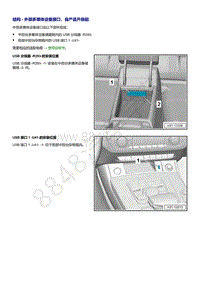 奥迪Q5L（87I 87U）-结构 - 外部多媒体设备接口 自产品升级起