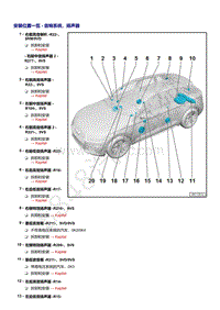 奥迪Q5L（87I 87U）-安装位置一览 - 音响系统 扬声器