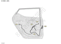2020年日产蓝鸟-线束图-后门线束（左侧）