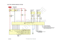 2019年东风日产新奇骏电路原理图-F 制动-PB 驻车制动系统-电子驻车制动系统