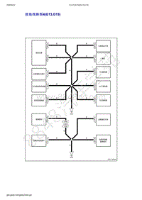 2019-2020年吉利几何C--接地线路图4 G13 G15 