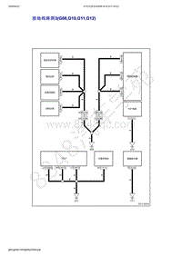 2019-2020年吉利几何C--接地线路图3 G08 G10 G11 G12 