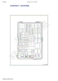 2019-2020年吉利几何C--前机舱保险丝 继电器布置图