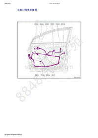 2019-2020年吉利几何C--右前门线束布置图