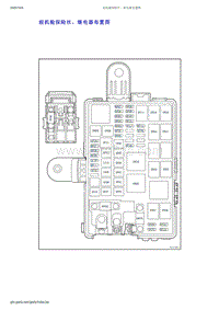 2019年吉利博越PRO-电源 搭铁 保险 插头 位置-前机舱保险丝 继电器布置图