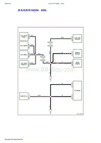 2019年吉利博越PRO-电源 搭铁 保险 插头 位置-接地线路图13 G24 G25 