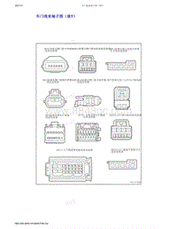 2021年吉利缤瑞电路图-72-车门线束端子图