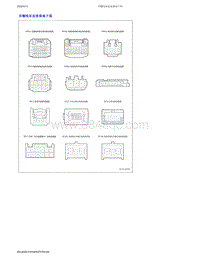 2018-2019年吉利博瑞轻混MHEV-06-顶棚线束连接器端子图