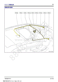 2018年款吉利帝豪PHEV-线束及其连接器布置-13.5.7-顶棚线束