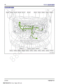 2018年款吉利帝豪PHEV-线束及其连接器布置-13.5.5-发动机线束