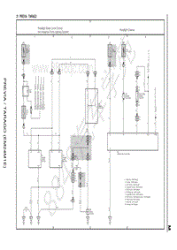 2007-2014年丰田普瑞维亚-总体电路图-21大灯水平控制和大灯清洗器