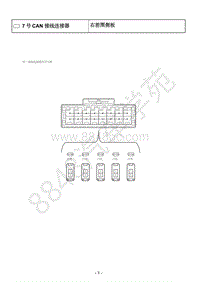 2020-2021年丰田威尔法混动-仪表板-继电器位置 右驾驶车型 -7 号 CAN 接线连接器