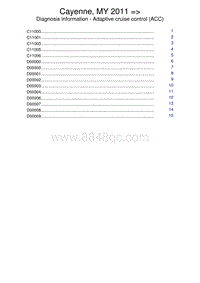 保时捷诊断信息-2785 Adaptive Cruise Control ACC 