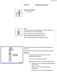 宝马1系F20 F21-Replacing all brake pipes