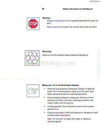 宝马1系F20 F21-Safety instructions for handling oil