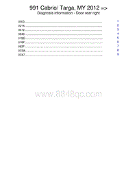 保时捷诊断信息-5973 Door Rear Right