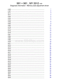 保时捷诊断信息-7293 Memory Seat Adjustment Driver