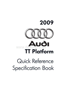 奥迪TT 8J-Mk2维修手册-Audi TT Quick Reference Specification Book