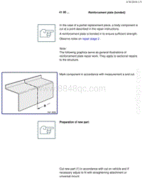 宝马1系F20 F21-Reinforcement plate bonded 