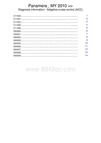 保时捷诊断信息-2785 Adaptive Cruise Control ACC 