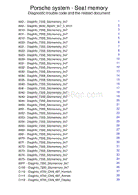 保时捷诊断信息-9022 Seat Memory