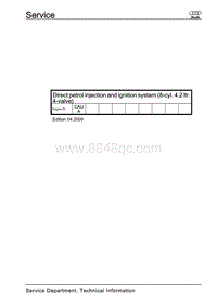 奥迪A5 S5 8T和8F维修手册-Direct_petrol_injection_and_ignition_system_ 8-cyl__4_2_ltr__4-valve 