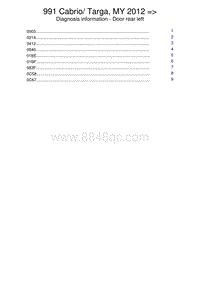 保时捷诊断信息-5873 Door Rear Left