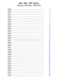 保时捷诊断信息-2470 DME DFI Diagnostic Trouble Codes