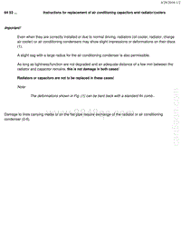 宝马1系F20 F21-Instructions for replacement of air conditioning capacitors and radiator coolers