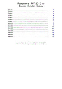 保时捷诊断信息-9035 Gateway