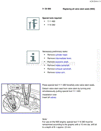 宝马1系F20 F21-Replacing all valve stem seals N55 