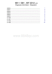 保时捷诊断信息-9030 Stopwatch