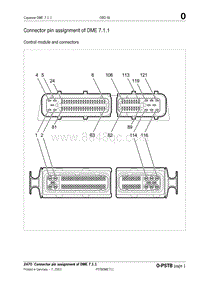 保时捷诊断信息-2470 DME Connector Pin Assignment