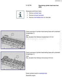 宝马1系F20 F21-Resurfacing cylinder head lower face N55 