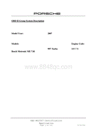 保时捷诊断信息-0335 OBD Application Notes Turbo 2007-2009
