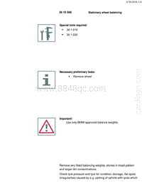 宝马1系F20 F21-Stationary wheel balancing