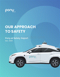 汽车自动驾驶系统自愿安全自我评估报告 VSSA Pony.ai safety report