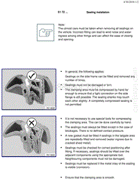 宝马1系F20 F21-Sealing installation