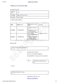 2021年吉利星越-预紧式安全带系统-诊断信息和步骤-驾驶座安全带总成内部故障