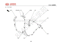 2021年全新一代比亚迪唐DM-23-左后门线束