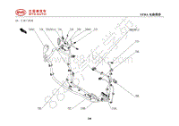 2021年全新一代比亚迪唐DM-24-左前门线束