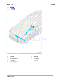 2020年小鹏P7-1.1 转向器-1.1.4 部件位置
