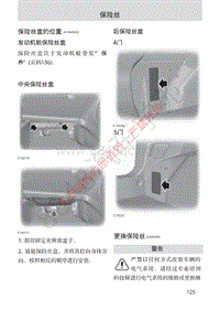 2013-2015年长安福特新福克斯保险丝位置说明