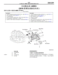 2016年三菱欧蓝维修手册-CVT-22-分动器总成-4WD 2016款增加或修改内容）