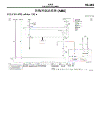 2016年三菱欧蓝-电路图-防抱死制动系统（ABS）