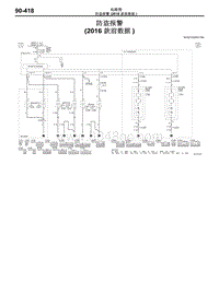 2016年三菱欧蓝-电路图-防盗报警（2016款前数据）
